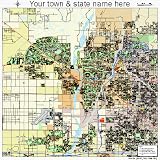 Huge Street & Road Map of Glendale, Arizona AZ - Printed poster size wall atlas of your home town
