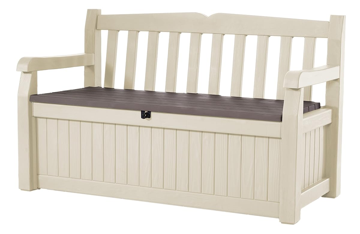 Keter Eden 70 Gal All Weather Outdoor Patio Storage Bench Deck Box