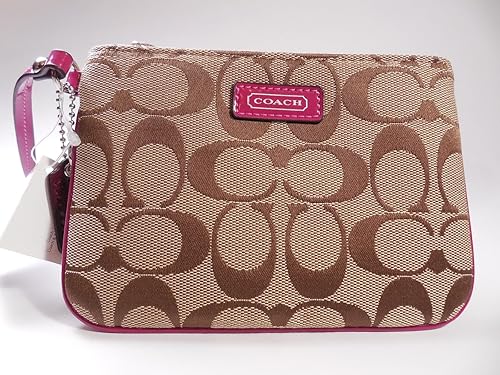 burgundy coach wristlets