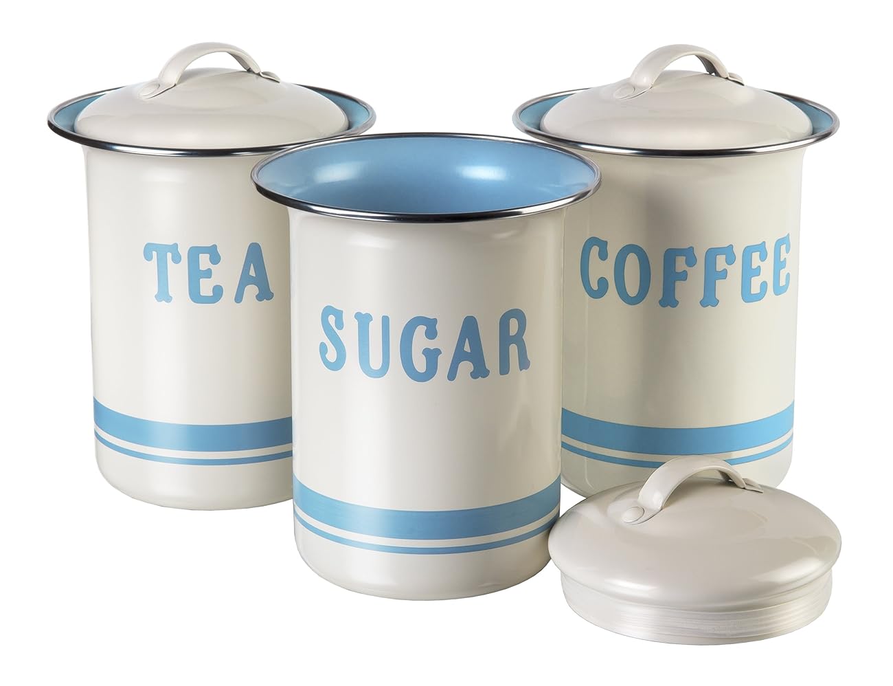 JAMIE OLIVER Vintage Inspired Coffee, Tea and Sugar Tin Set