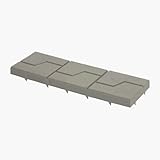 IMAGE OF Emsco 2170DS Heavy Duty Keyway Pattern Resin Driveway Border - Grey