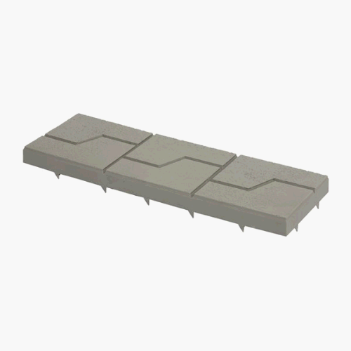 Emsco 2170DS Heavy Duty Keyway Pattern Resin Driveway Border - Grey