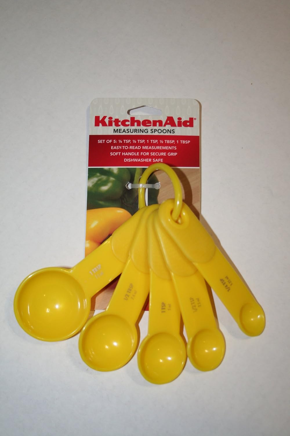 KitchenAid Classic Set of 5 Plastic Measuring Spoons, 7 Colors eBay