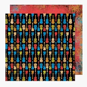 Glitz Design B2695 Basics Guitars Paper - Case of 25 by Glitz Design