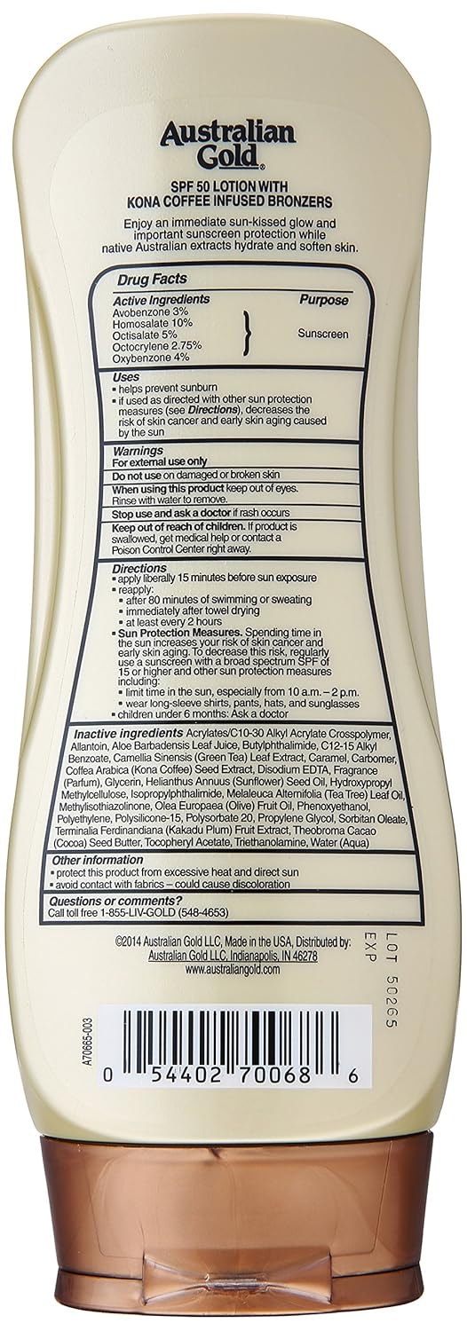 Купить Australian Gold SPF 50 Broad Spectrum Sunscreen Lotion with Kona