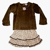 le top velvet top w/leopard print skort