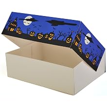 Southern Champion Tray 2470 Paperboard Halloween Design Print Window Bakery Box, 8" Length x 5-3/4" Width x 2-1/2" Height (Case of 200)