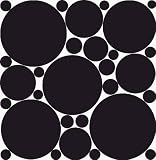 30 Black Jack, 5 Variety Peel & Stick - Repositionable - Polka Dot Wall Stickers