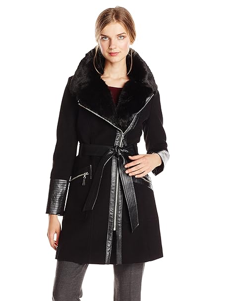 Via Spiga Women's Kate Wool-Blend Coat with Faux-Fur Collar (Replica)