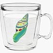 Caribbean Seashell 12 oz Insulated Coffee Mug, Clear