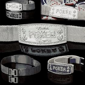Silver mesh World Poker Champion Bracelet