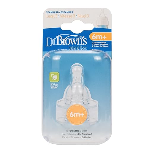 Dr. Brown's Natural Flow Level 3 Standard Nipple, 2 Count