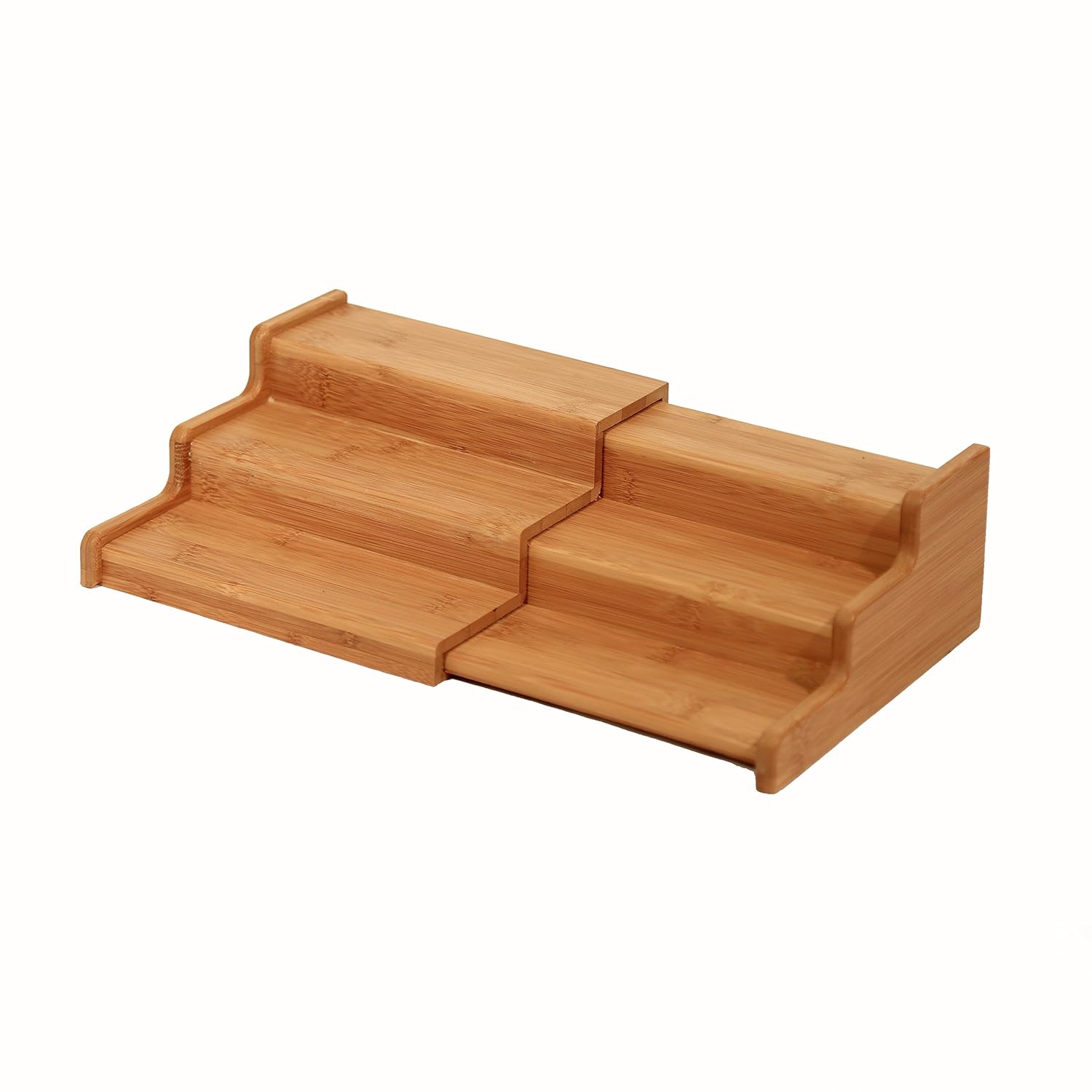 Seville Classics 3Tier Expandable Bamboo Spice Rack Step Shelf