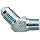 EATON Aeroquip 2023-2-4S 45 Degree Male Elbow, JIC 37° & NPT End Types, Carbon Steel, 1/4 JIC(m) x 1/8 NPT(m) End Size, 1/4" Tube OD, 1/8" Male Pipe Size