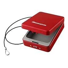 SentrySafe P005CR 0.05 Cubic Foot Combination Compact Safe, Red
