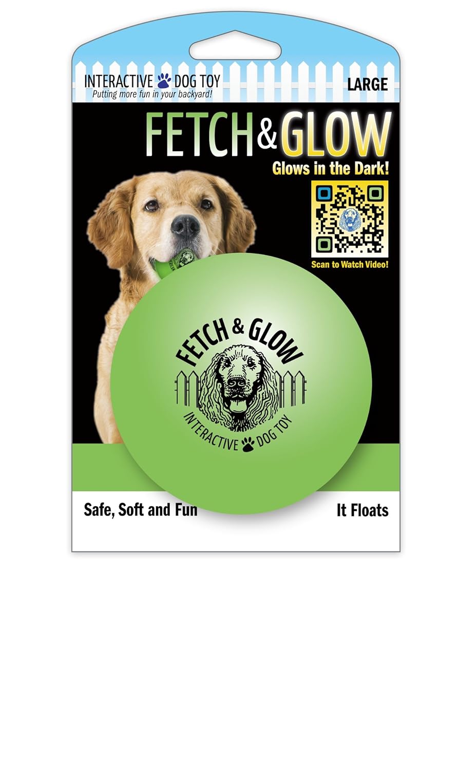 Fetch and Glow Ball Large(Buddy`s Glow Ball Jr.) [colors vary] , New