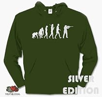 SILBER EDITION JAEGER EVOLUTION jagd jagen Kapuzen-Sweat-Shirt Olive XXL