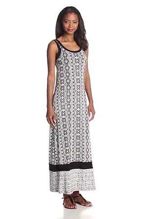 Karen Kane Women's Contrast Maxi Tank Dress, Print, X-Small Karen Kane Women's Contrast Maxi Tank Dress, Print, X-Small