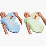 Summer Infant 10156 SwaddleMe Set Of 2 Cotton Swaddling Blankets - Small - Green And Blue