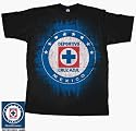 Club Deportivo Social Y Cultural Cruz Azul Mexico Professional First Division Soccer Futbol Team League Distressed Adult Black T-Shirt