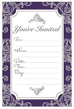 Purple wedding invitations amazon