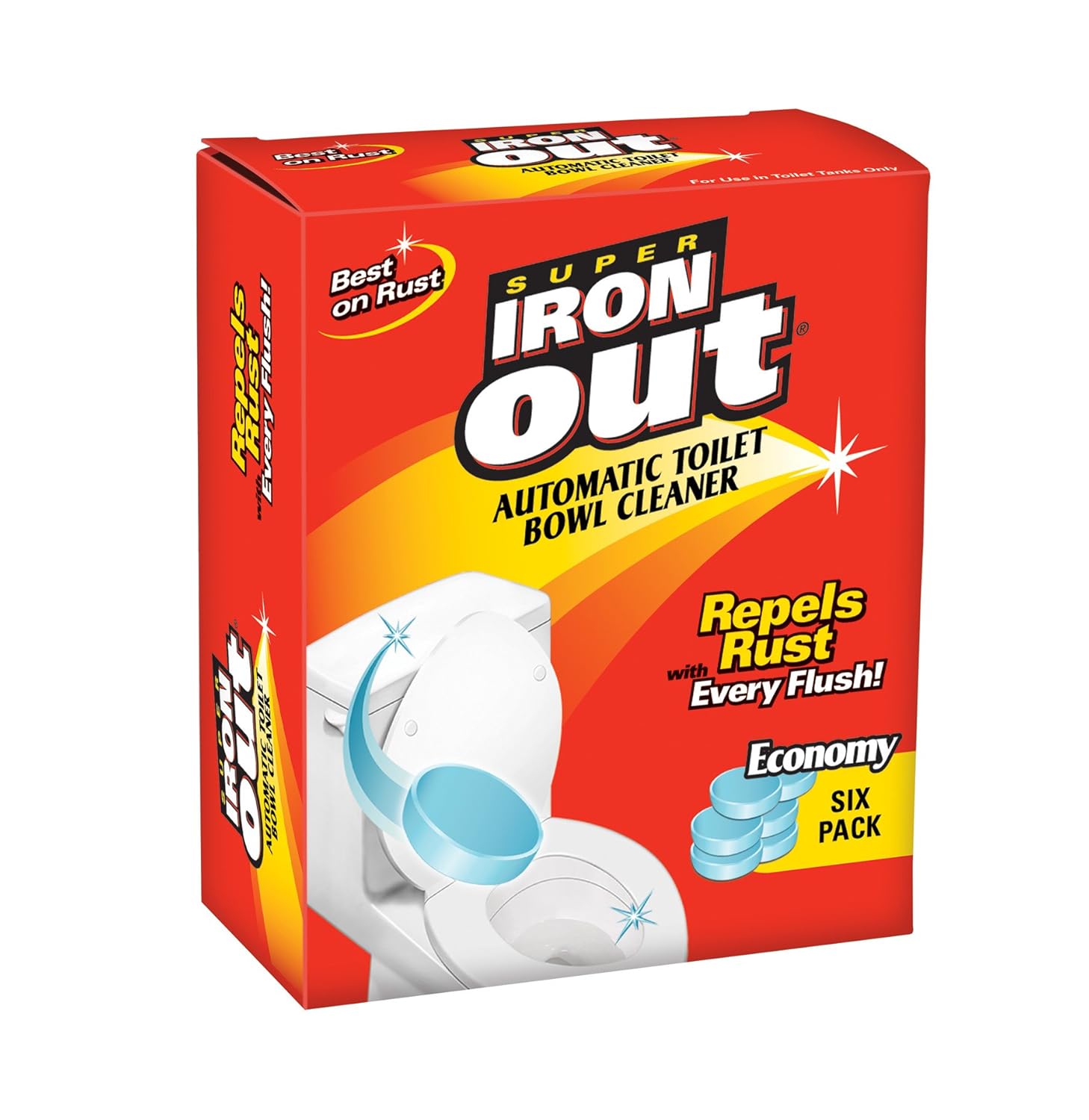 Super Iron Out AT66N Automatic Toilet Bowl Cleaner 6 2 oz 6 Uses Remove Stains eBay