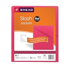 Smead Slash/Jacket, Letter, 11 Point, Red, 25 per Pack (75433)