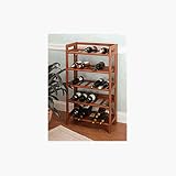 Winsome 94521 Walnut Beechwood WINE RACK 25BTL FOLDING STACKABLE by Canon