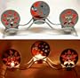 3 Piece Celestial (Sun, Moon, and Stars) Silver Tealight Candle Holder - 4.63" x 9.5" (Candleholder)
