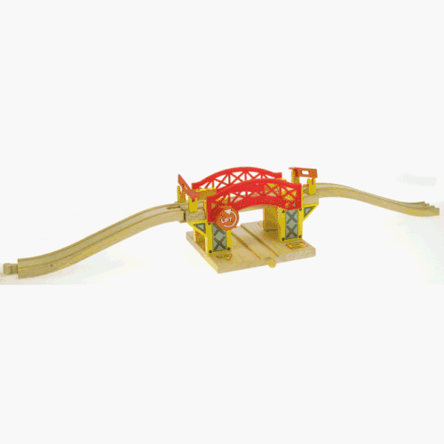 Childrens Toyshop  Toys : Wooden Train Track Accessories - Lifting Bridge (compatible with other leading brands) - Bigjigs Rail