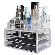 acrylic makeup organizer countertop