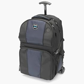 McKinley 524 Black Mint (image shows navy accent) photo camera backpack user-friendly functional lap top wheels telescope handle for digital SLR cameras battery grip many lenses