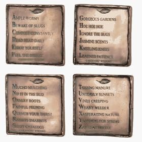HEN-FEATHERS GARDEN WISDOM COASTERS 91504WWDB by Hen-Feathers