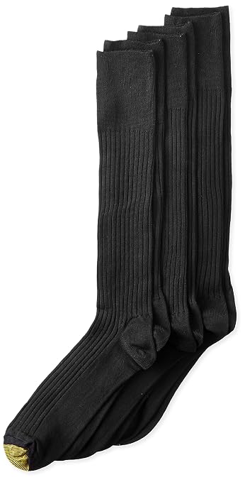 Men's over-the-calf black dress socks
