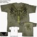 Bad Boy Apparel Brazilian World Class MMA Mixed Martial Arts Fighting Kanji First In Fight Adult Olive T-Shirt