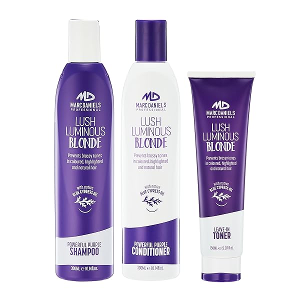 Powerful Purple Shampoo Conditioner With Leave In Toner Set
