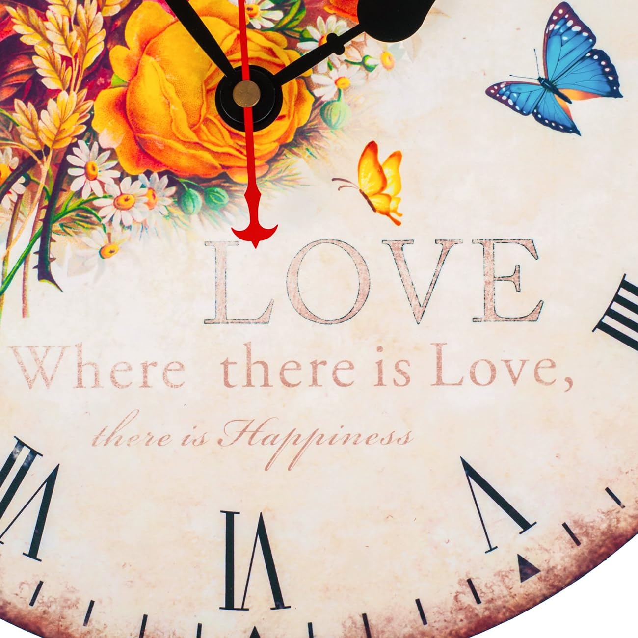 KI Store Silent Wall Clock Decorative, Premium Vintage Wall Clocks 12"