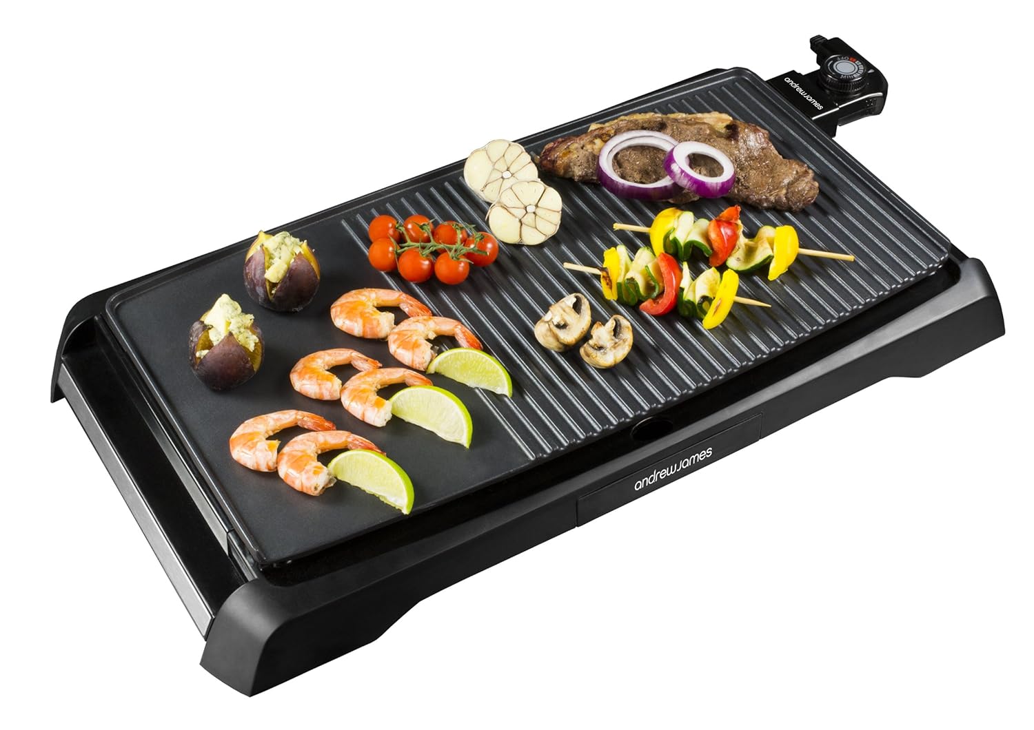 Andrew James Black Luxury Electric Teppanyaki BBQ Grill Griddle Skillet Plancha eBay