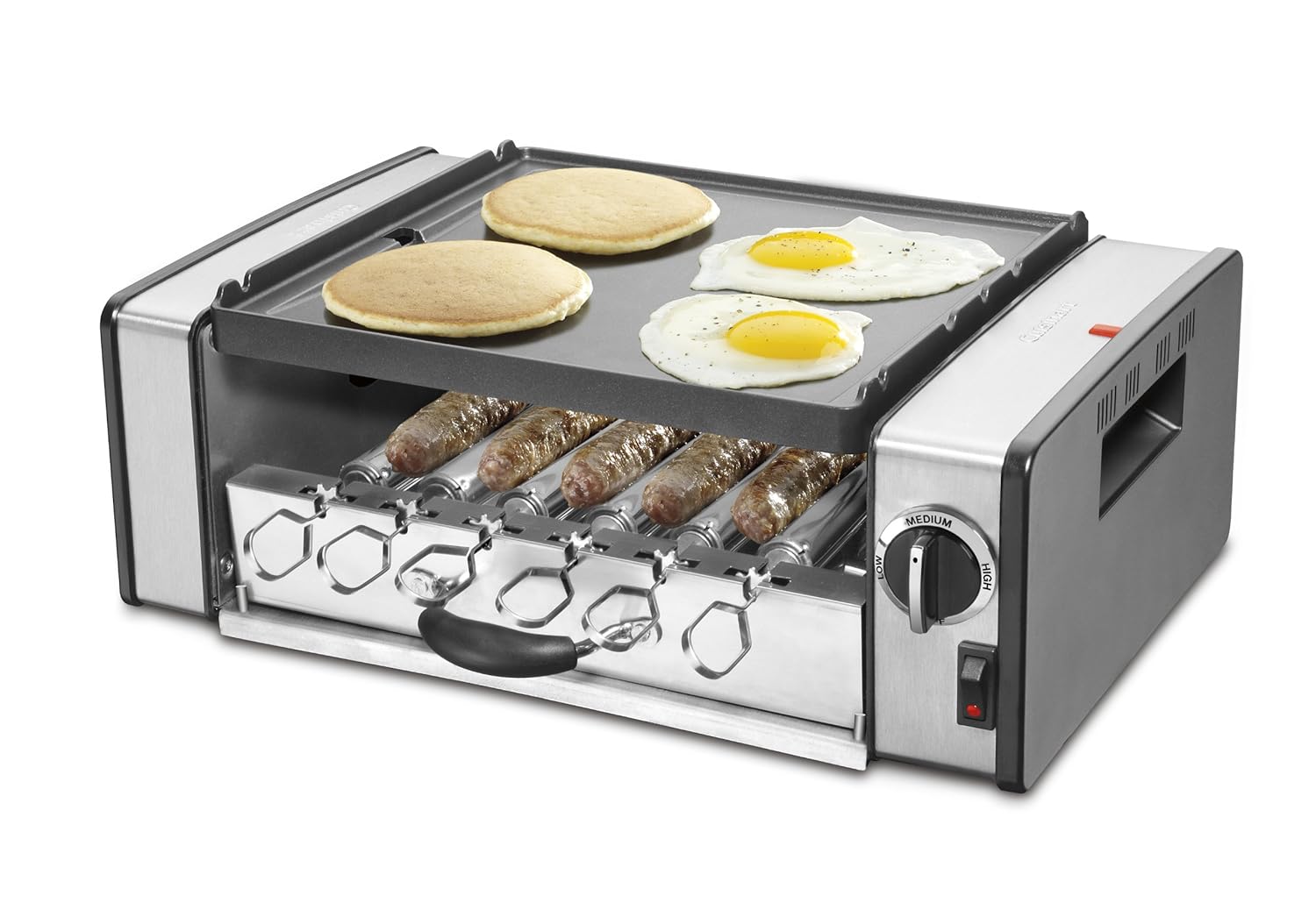 Electric Griller Griddle Hot Dog Roller Toaster Kebabs Maker Countertop