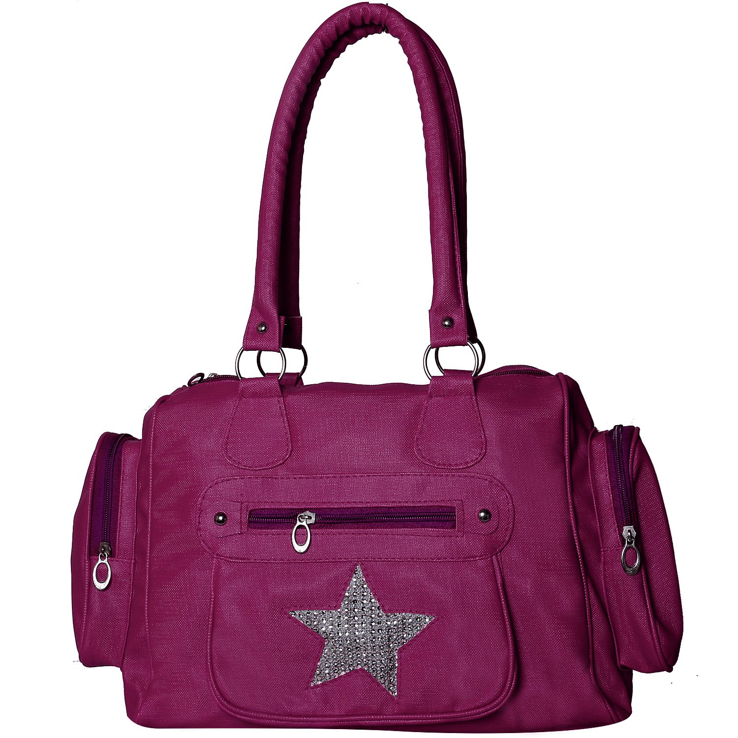 Stunner Big Star Purple Ladies non leather women Shoulder hand Bag