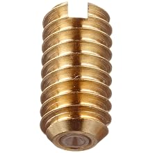 Brass Vee Jewel Assembly Rigid .250" Length , Angle 80 / 85 Degrees , Vee Depth .015" / .020" , #5-40 UNC-2 Thread