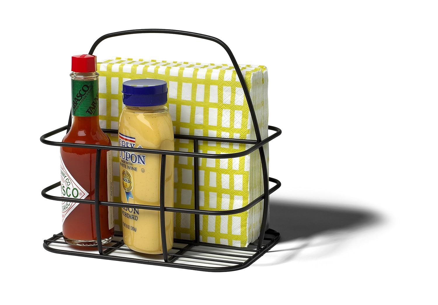 Spectrum 65810 Condiment Caddy/Napkin Holder, Black , New, Free Shipping