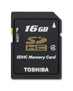 Toshiba 16GBSDHC Class 4 Secure Digital Memory Card (SD-K16G2B8TRT)