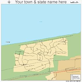 Street & Road Map of Ogden Dunes, Indiana IN - Printed poster size wall atlas of your home town