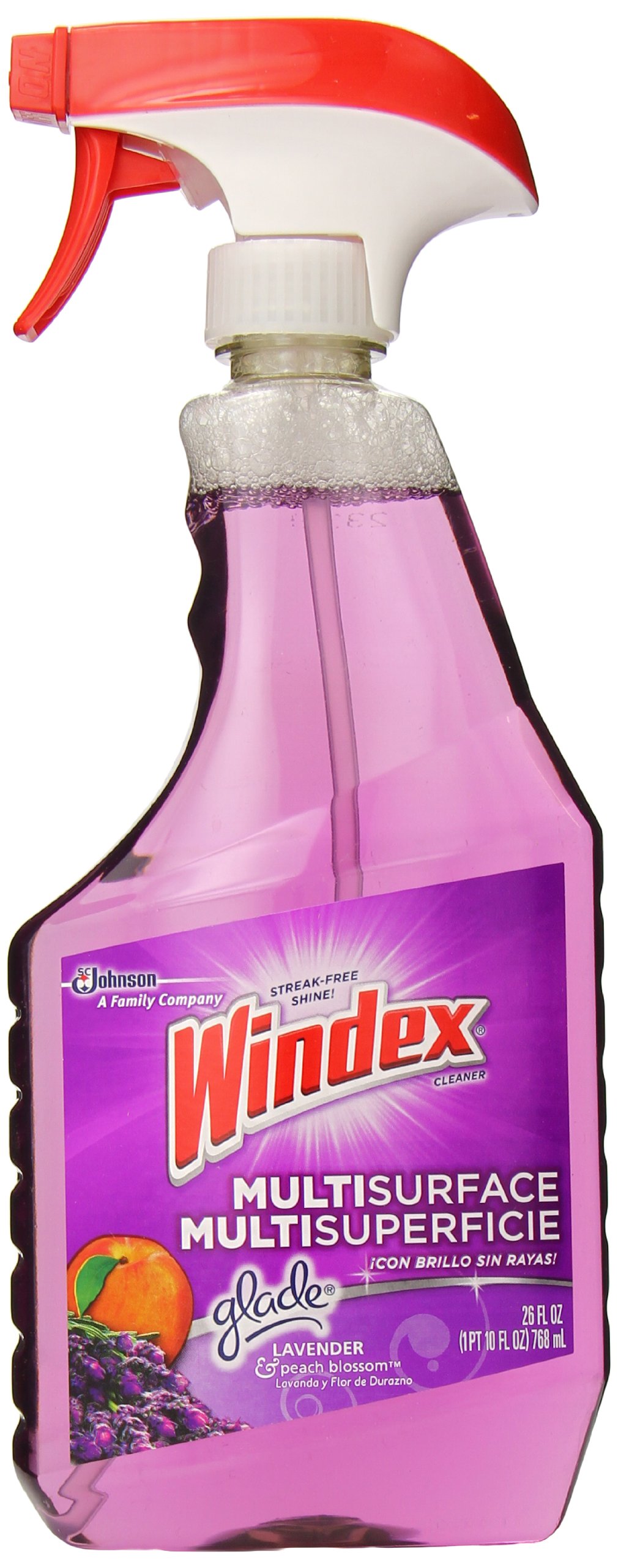 Windex MultiSurface Cleaner Spray Lavender & Peach Blossom 26 oz (Pack