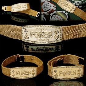 Gold Mesh World Poker Champion Bracelet (fls)