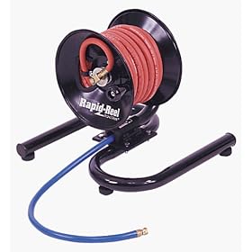 Rapid Reel BY13K 100 3/8-Inch Air Hose Reel Caddy with Stand (Hose not included)
