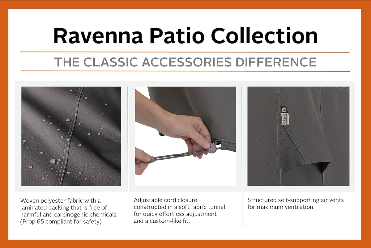 Classic Accessories Ravenna Rectangular/Oval Patio Table & Chair Set