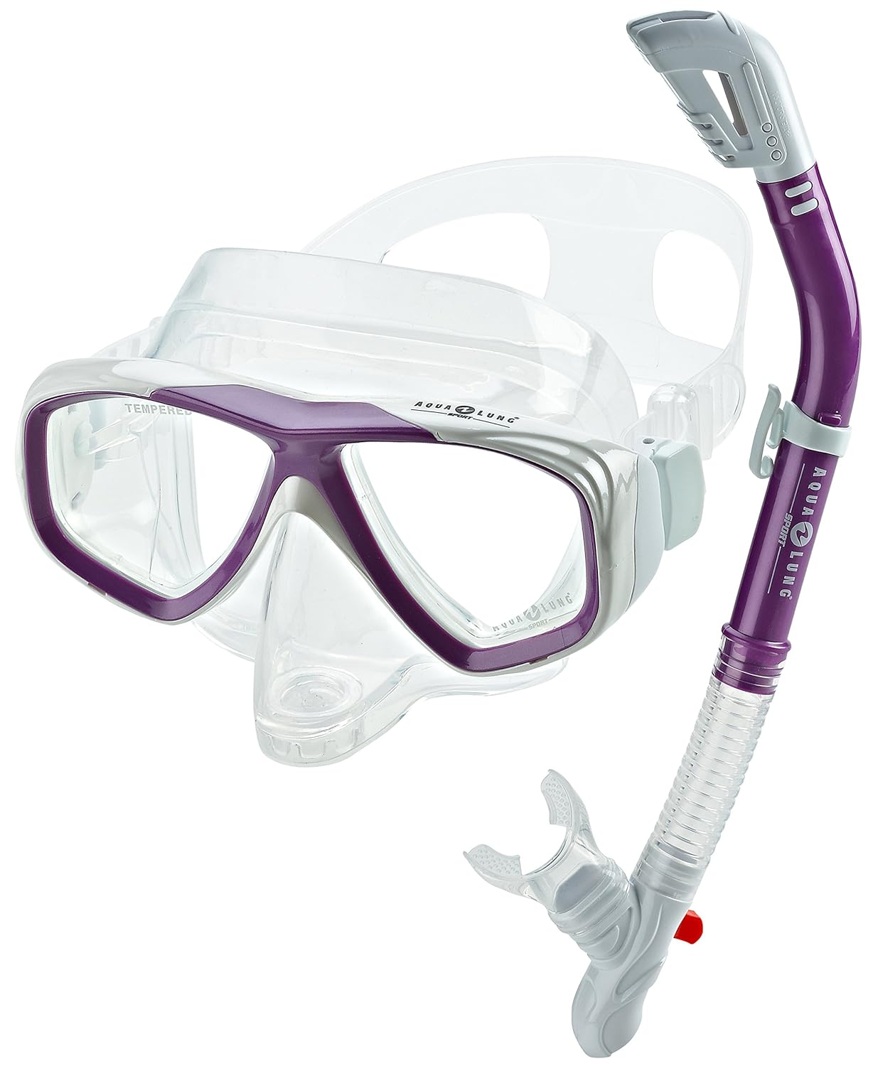 Aqua Lung Sport 2 Window Purge Silicone Scuba Dive Mask Snorkel Set eBay