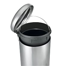 Polder Commercial Style Step Can, Stainless Steel, 1.3-Gallon